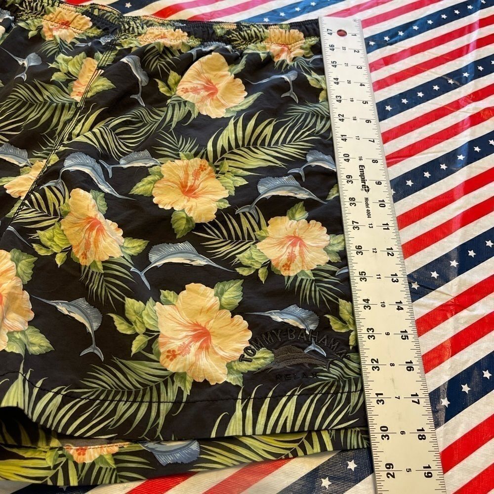 Tommy Bahama Marlin Floral Tropical Swim Trunks - Picture 12 of 13
